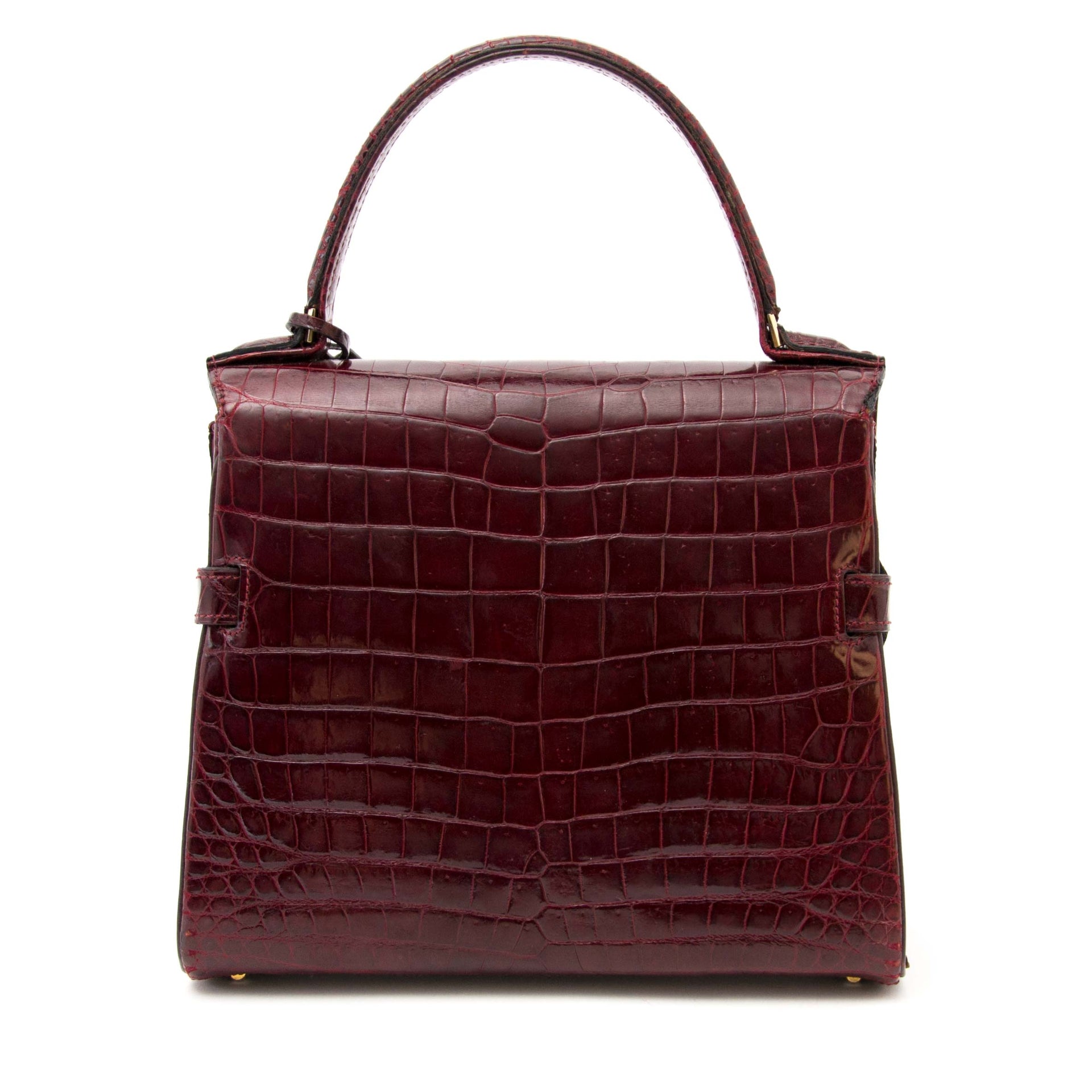 Bent u op zoek naar een authentieke Delvaux Tempete PM Croc Bordeaux in croco leder?