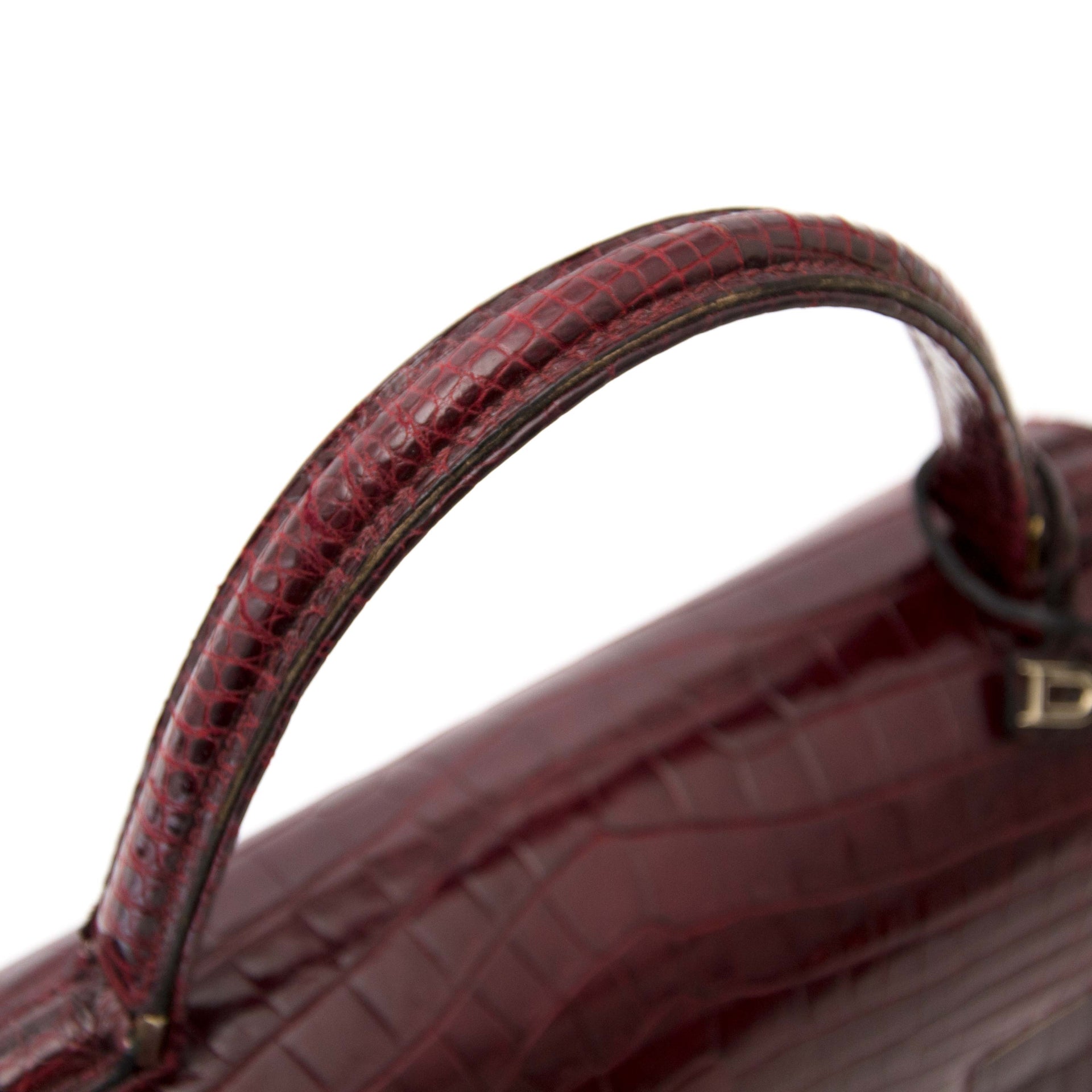 Delvaux Tempete PM Croc Bordeaux