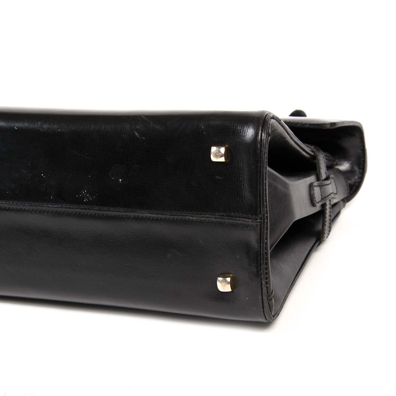 Delvaux Black Boxcalf Leather Tempête MM