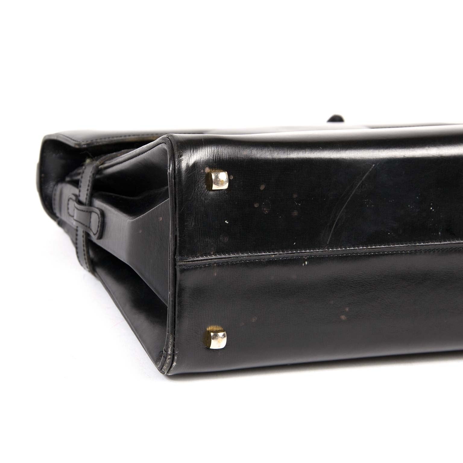 Delvaux Black Boxcalf Leather Tempête MM