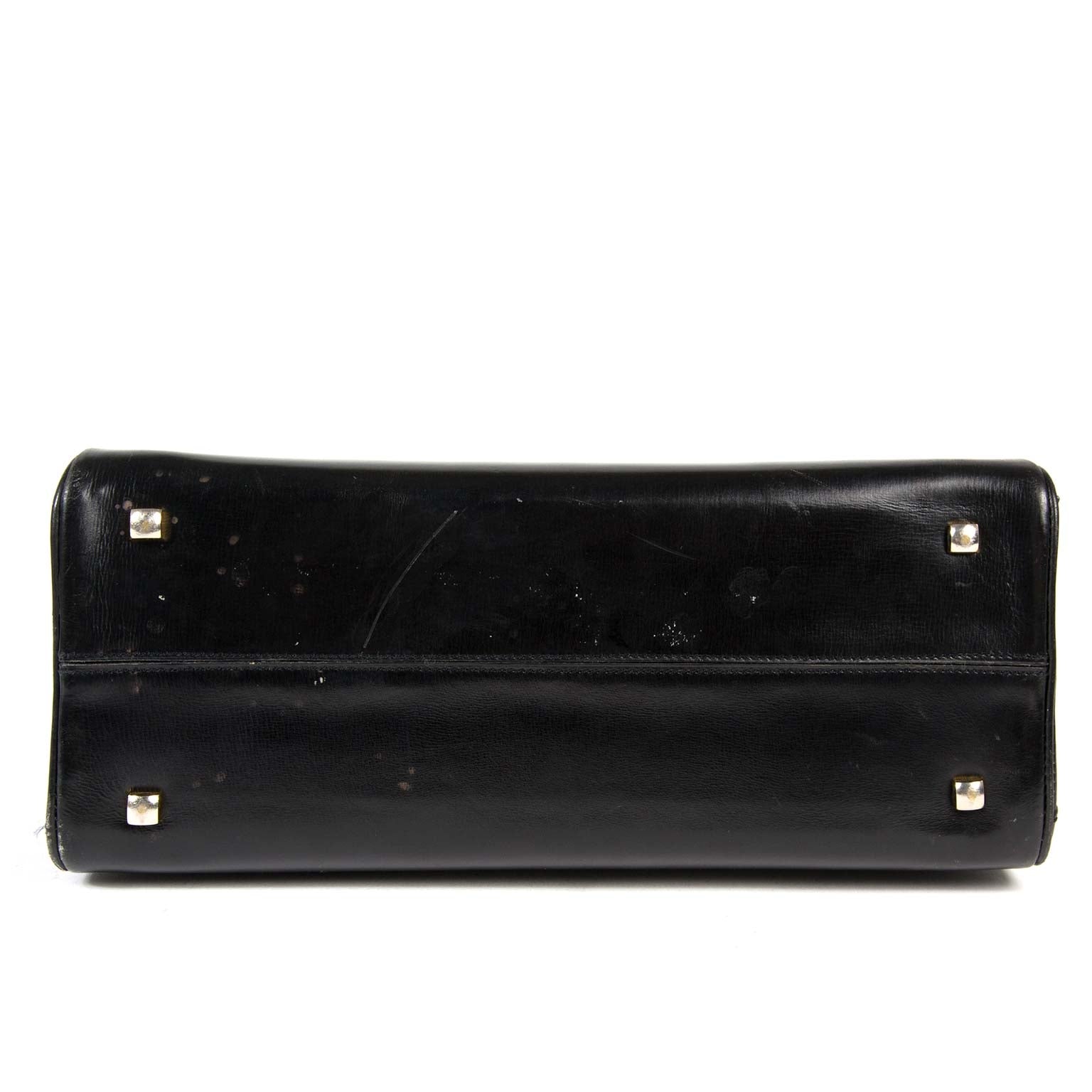 Delvaux Black Boxcalf Leather Tempête MM