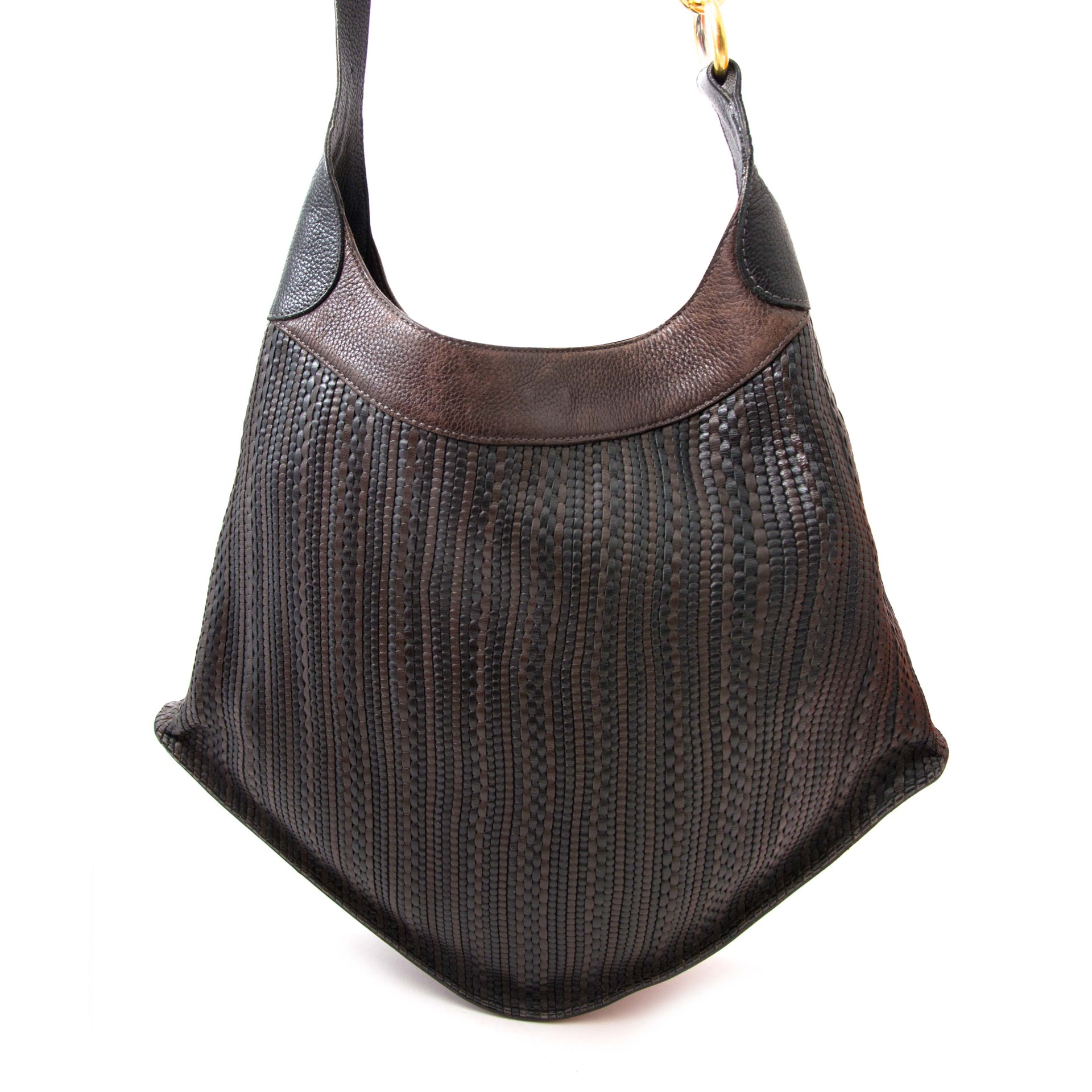 shop safe online secondhand Delvaux Toile De Cuire Satan Shoulder Bag