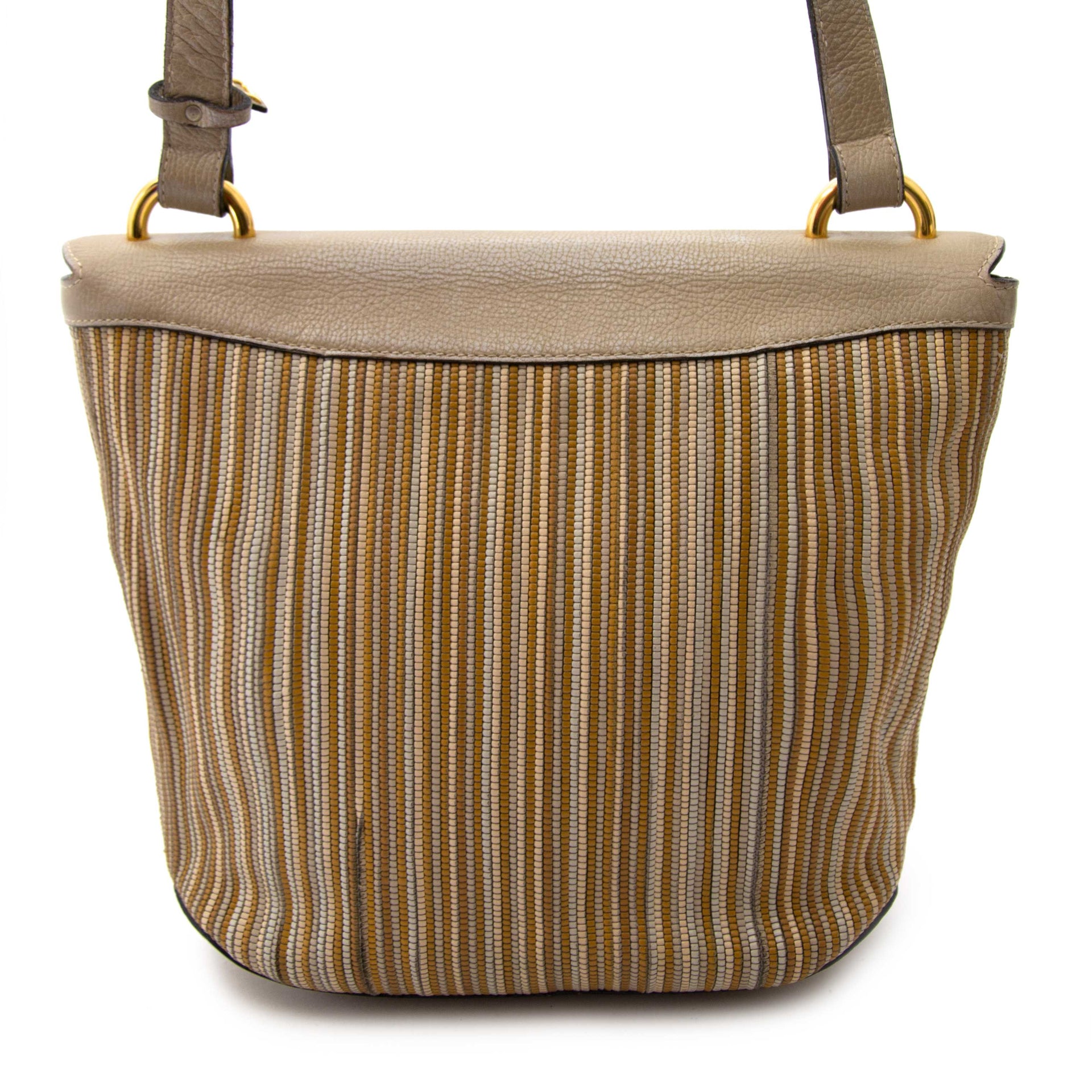 Delvaux Toile de Cuir Shoulder Bag