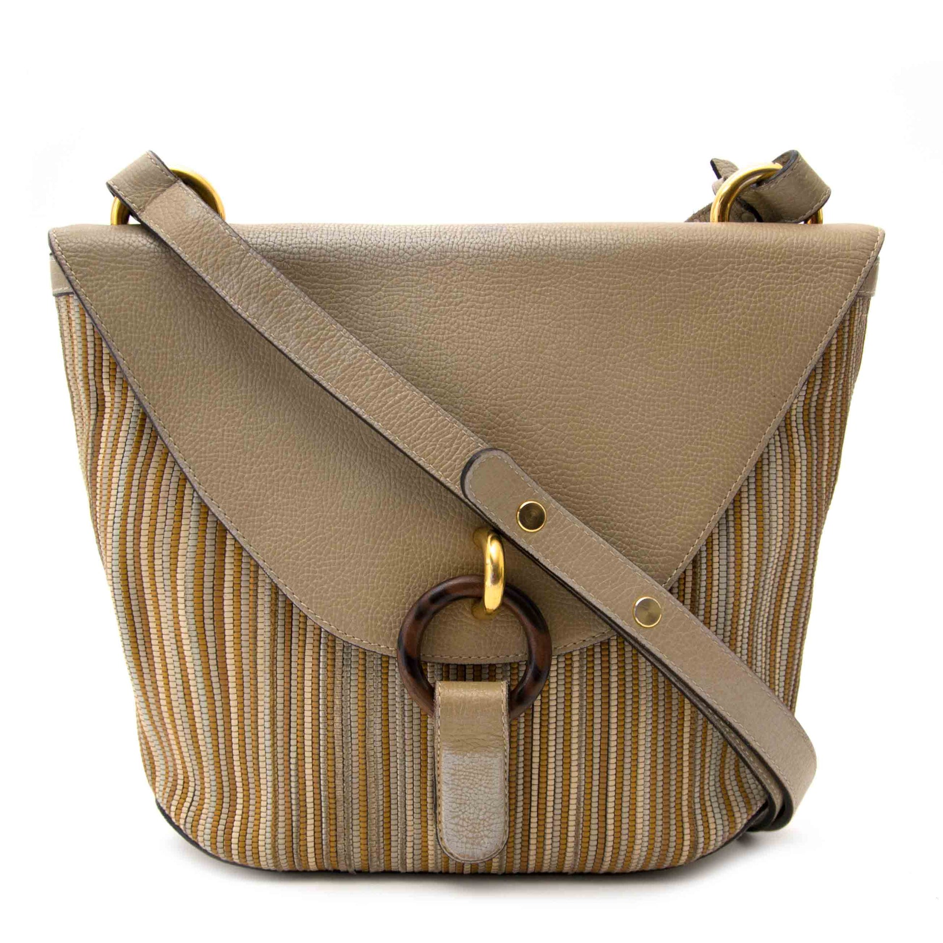 Delvaux Toile de Cuir Shoulder Bag