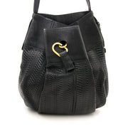 Buy an authentic Delvaux Black Faust Toile De Cuir Bag at the right price