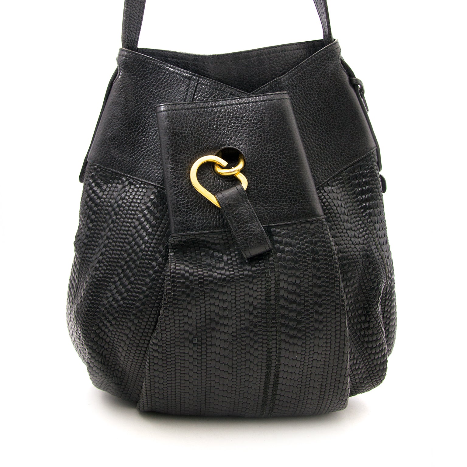 Buy an authentic Delvaux Black Faust Toile De Cuir Bag at the right price
