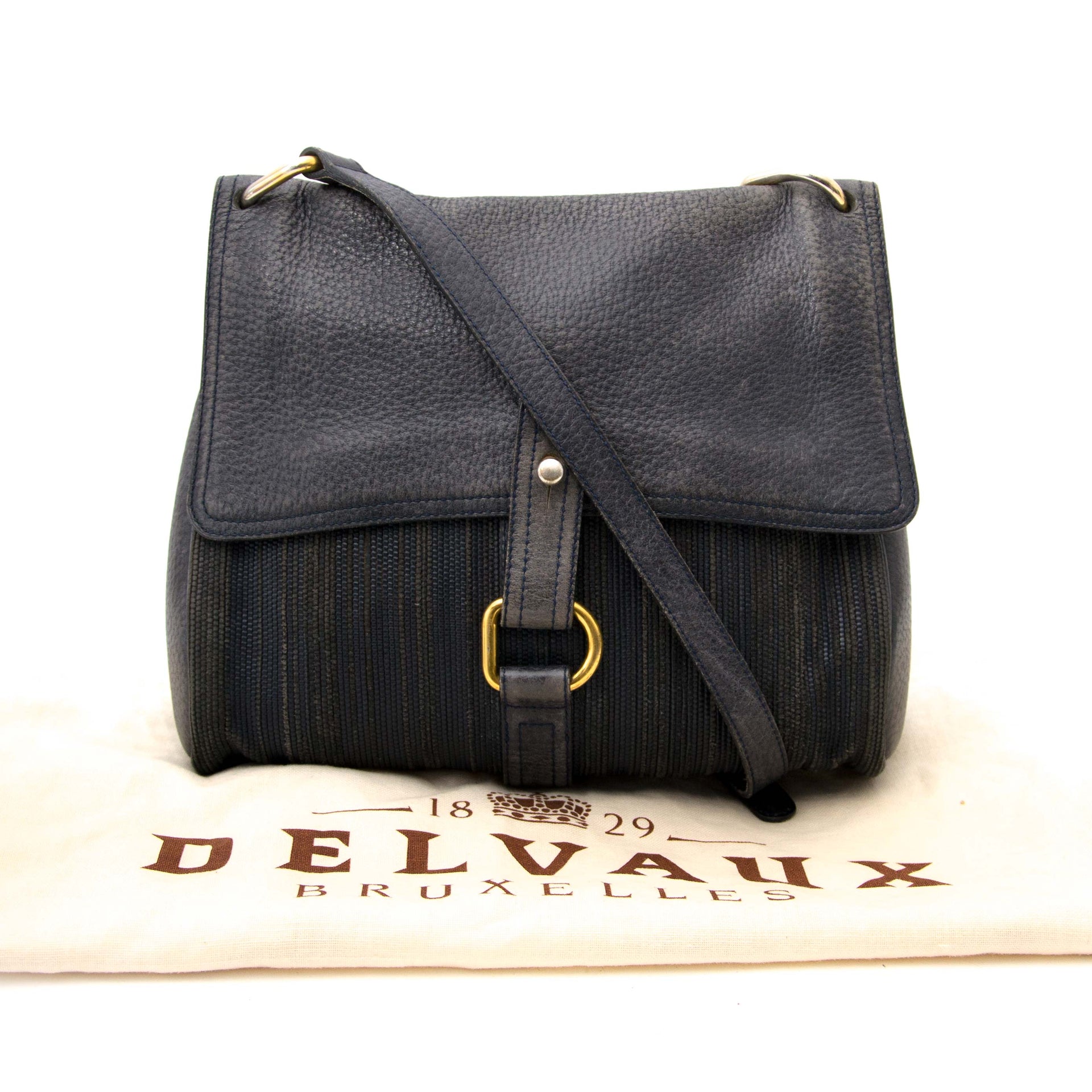 Buy safe and secure Delvaux Toile de Cuir Crossbody Bag