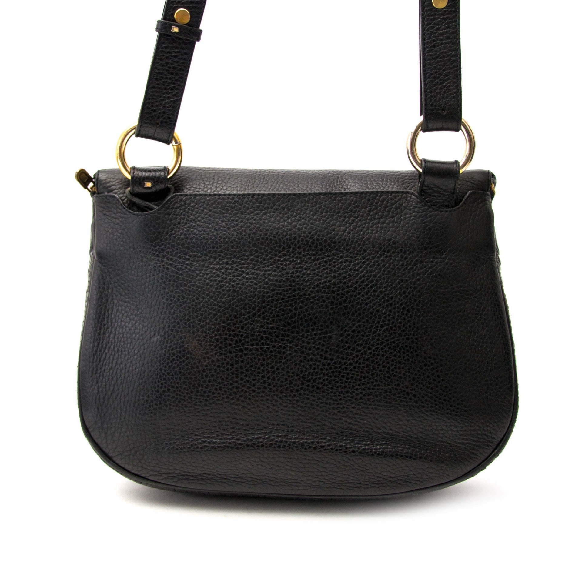 shop safe and secure online for the best price at labellov.com delvaux toile de cuir black shoulderbag