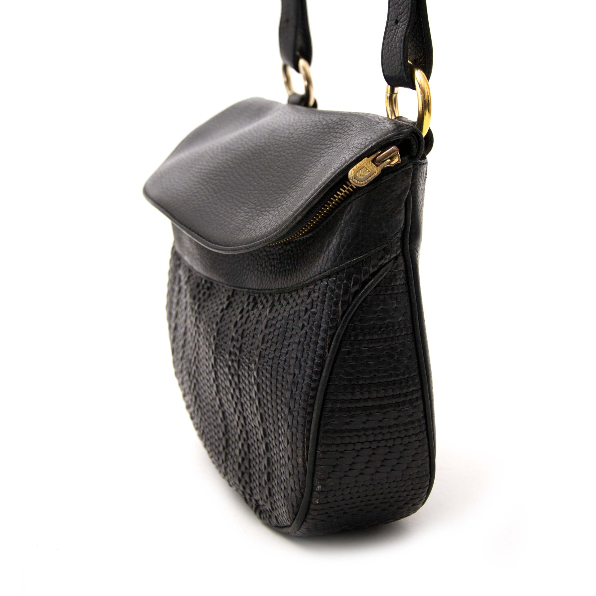 acheter en ligne chez labellov.com pour le meilleur prix delvaux toile de cuir black shoulder bag