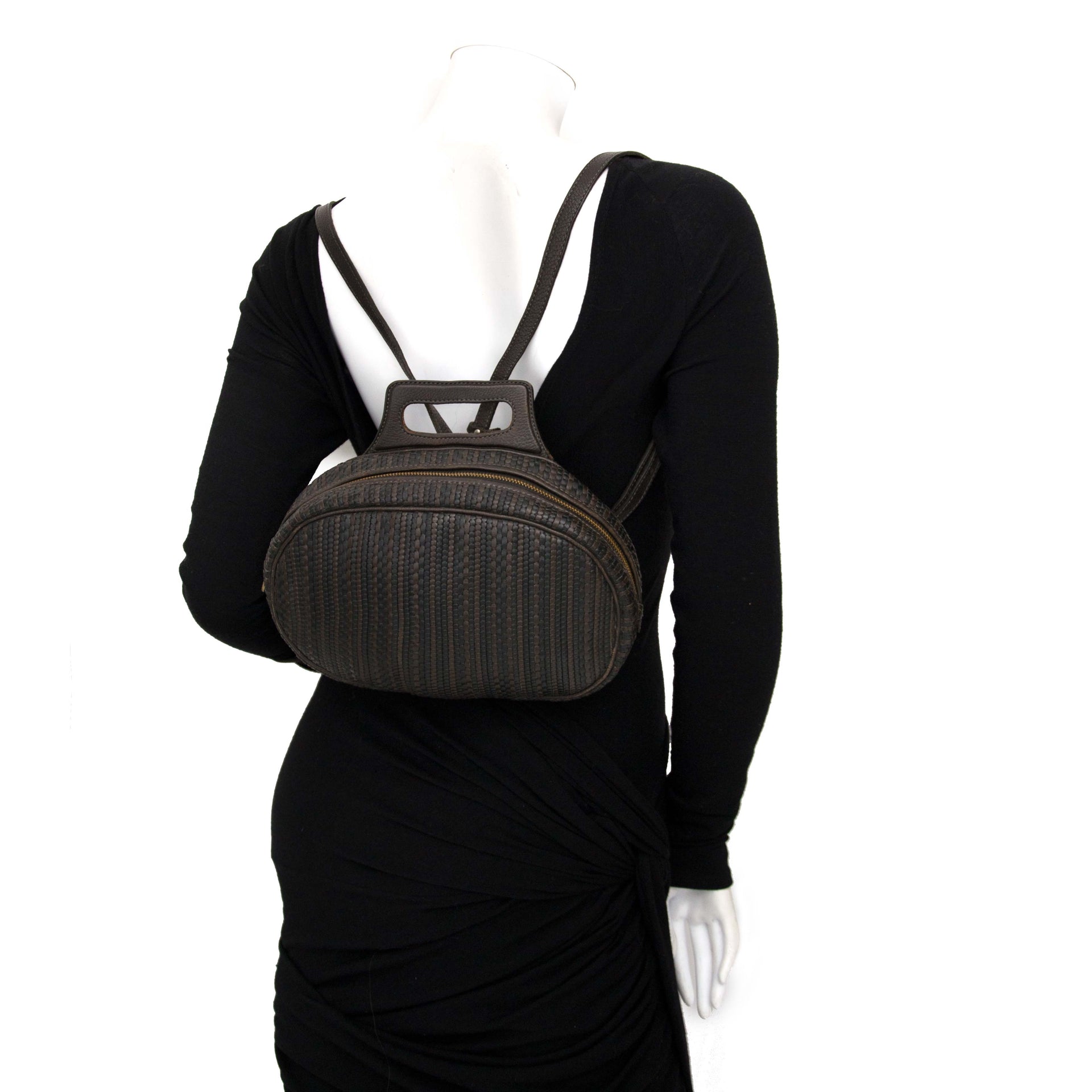 Bent u op zoek naar een authentieke Delvaux Toile de Cuir Brown Backpack?