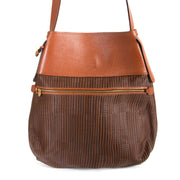 Delvaux Cognac Toile De Cuir Shoulderbag now for sale at labellov vintage fashion webshop belgium