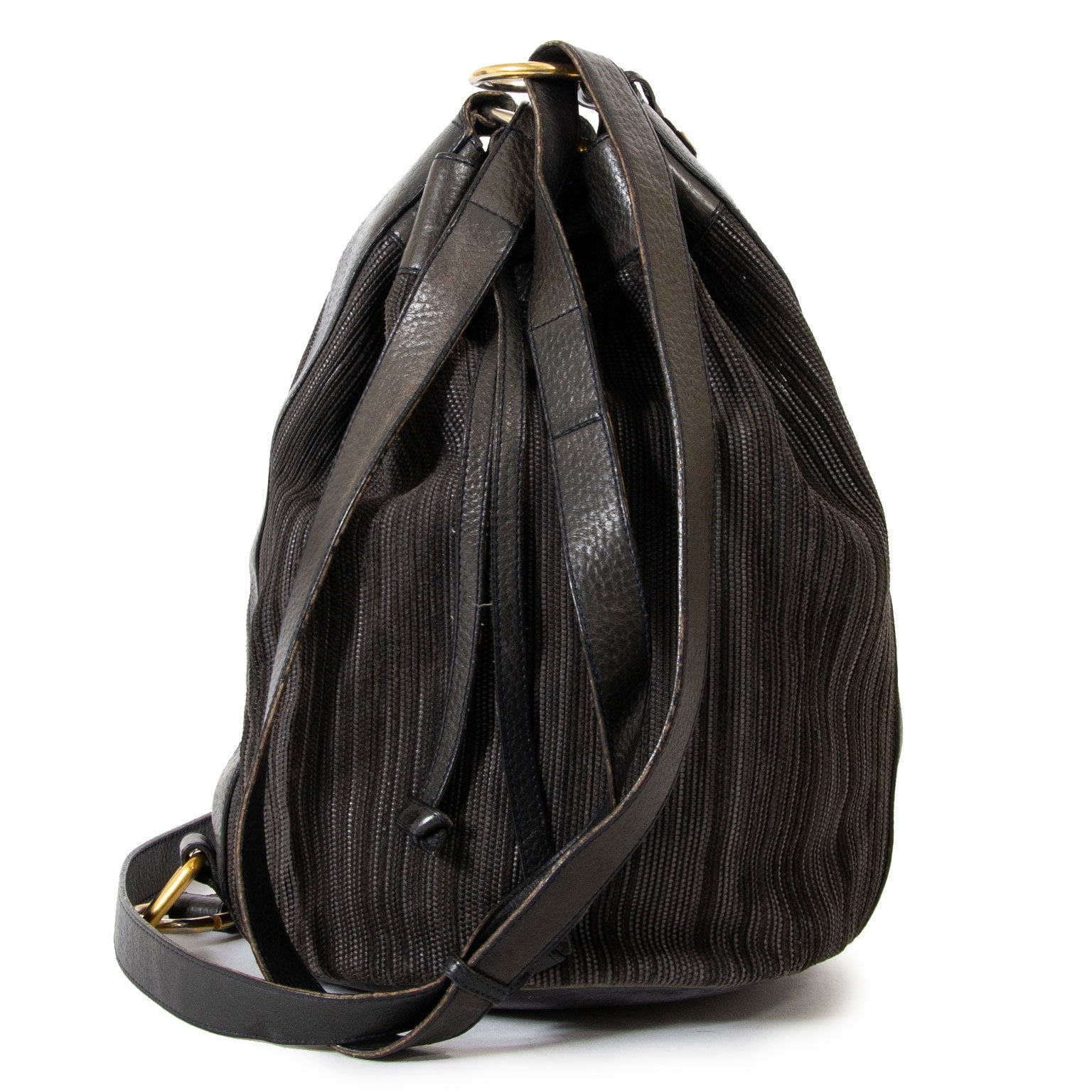 delvaux toile de cuir bucket bag now for sale at labellov vintage fashion webshop belgium