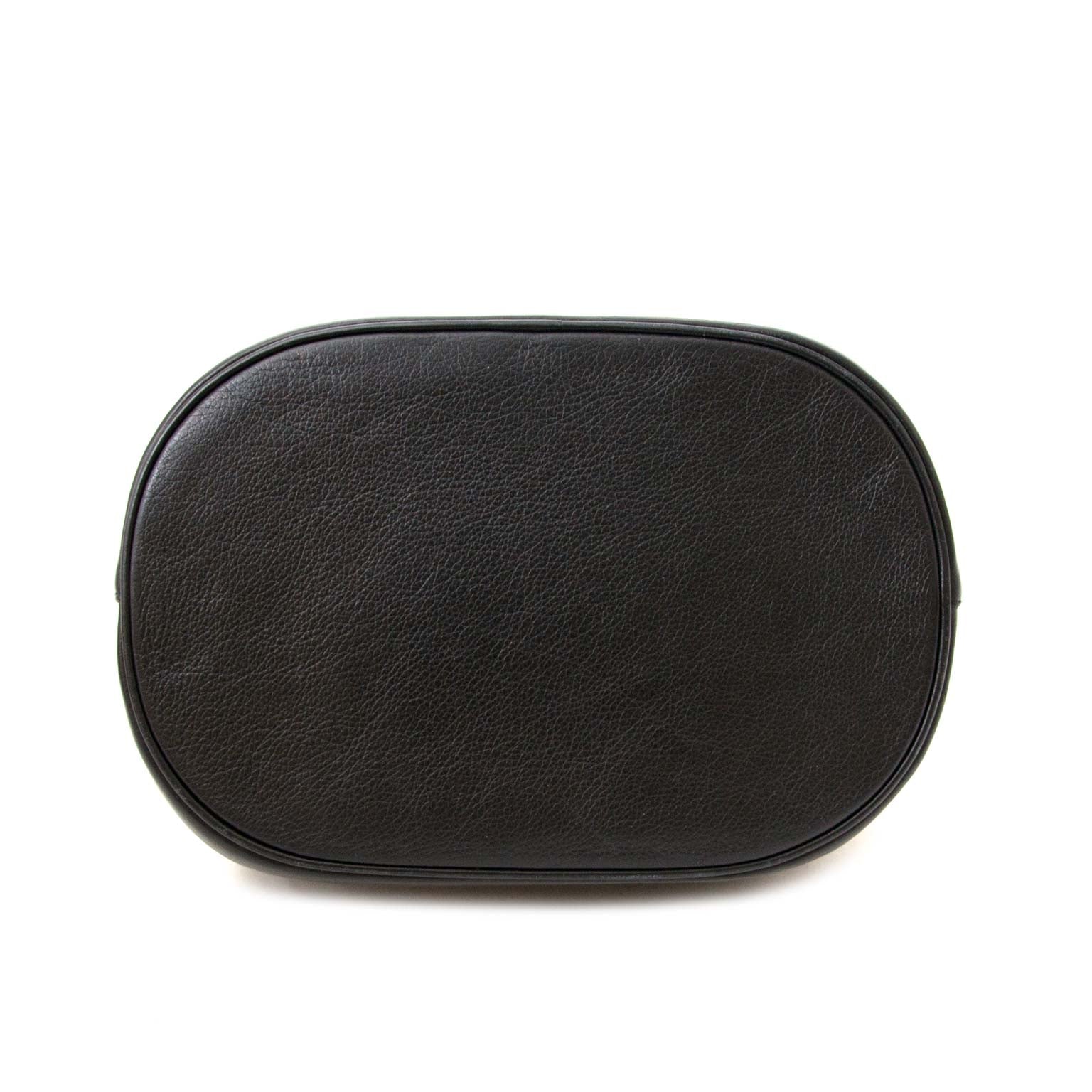 Delvaux Black And Blue Toile De Cuire Shoulder Bag
