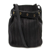 Delvaux Black 'Toile de Cuir' Bucket Bag shop safe online secondhand