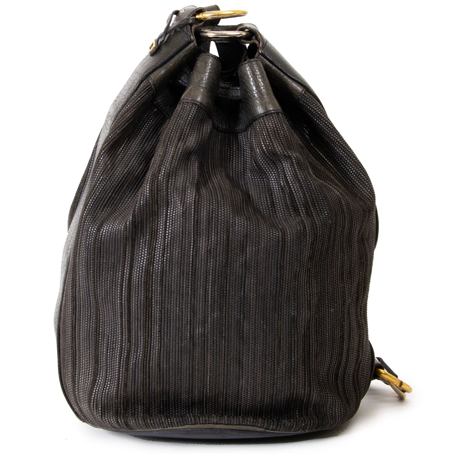 delvaux toile de cuir bucket bag now for sale at labellov vintage fashion webshop belgium