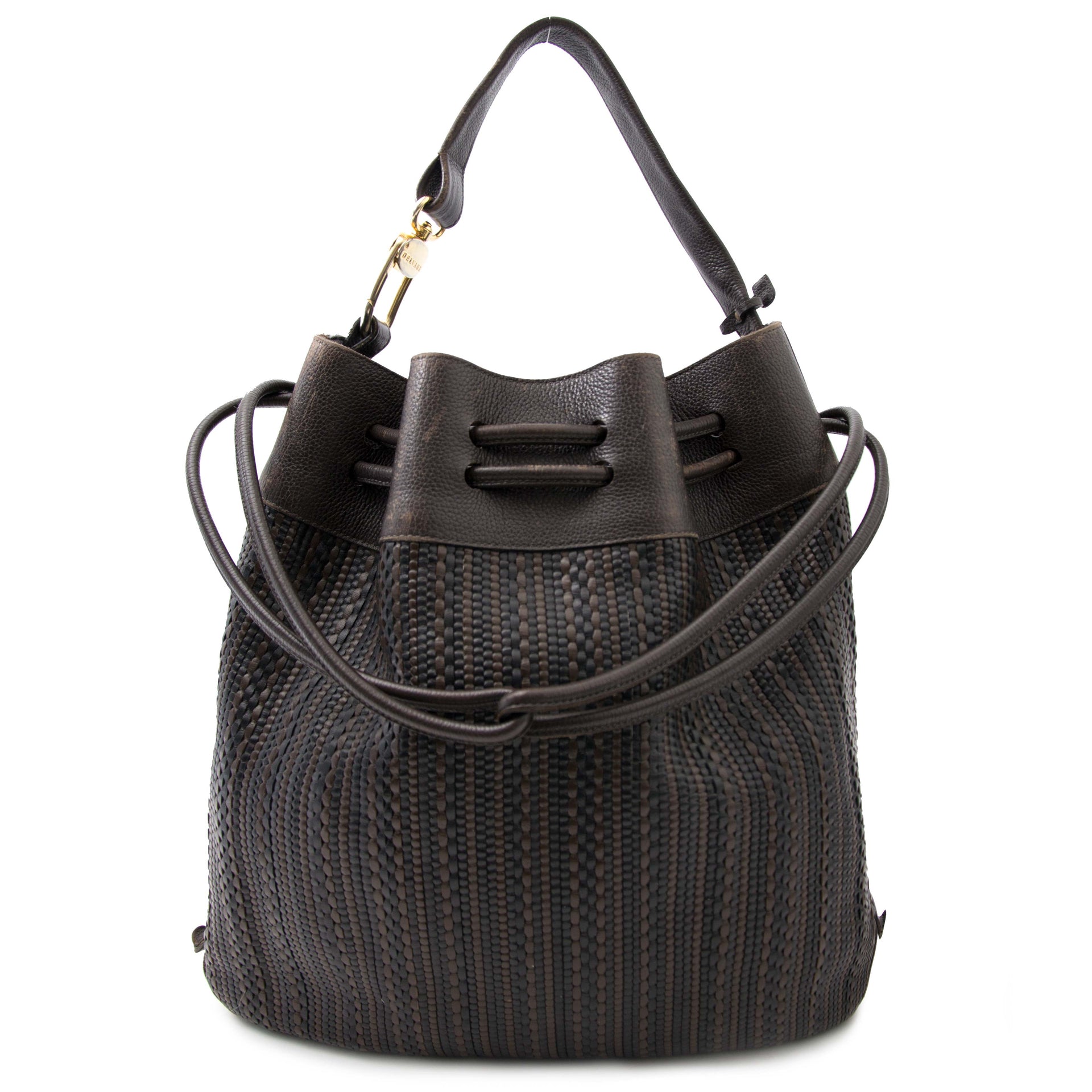 Delvaux Black Toile De Cuir Shoulderbag