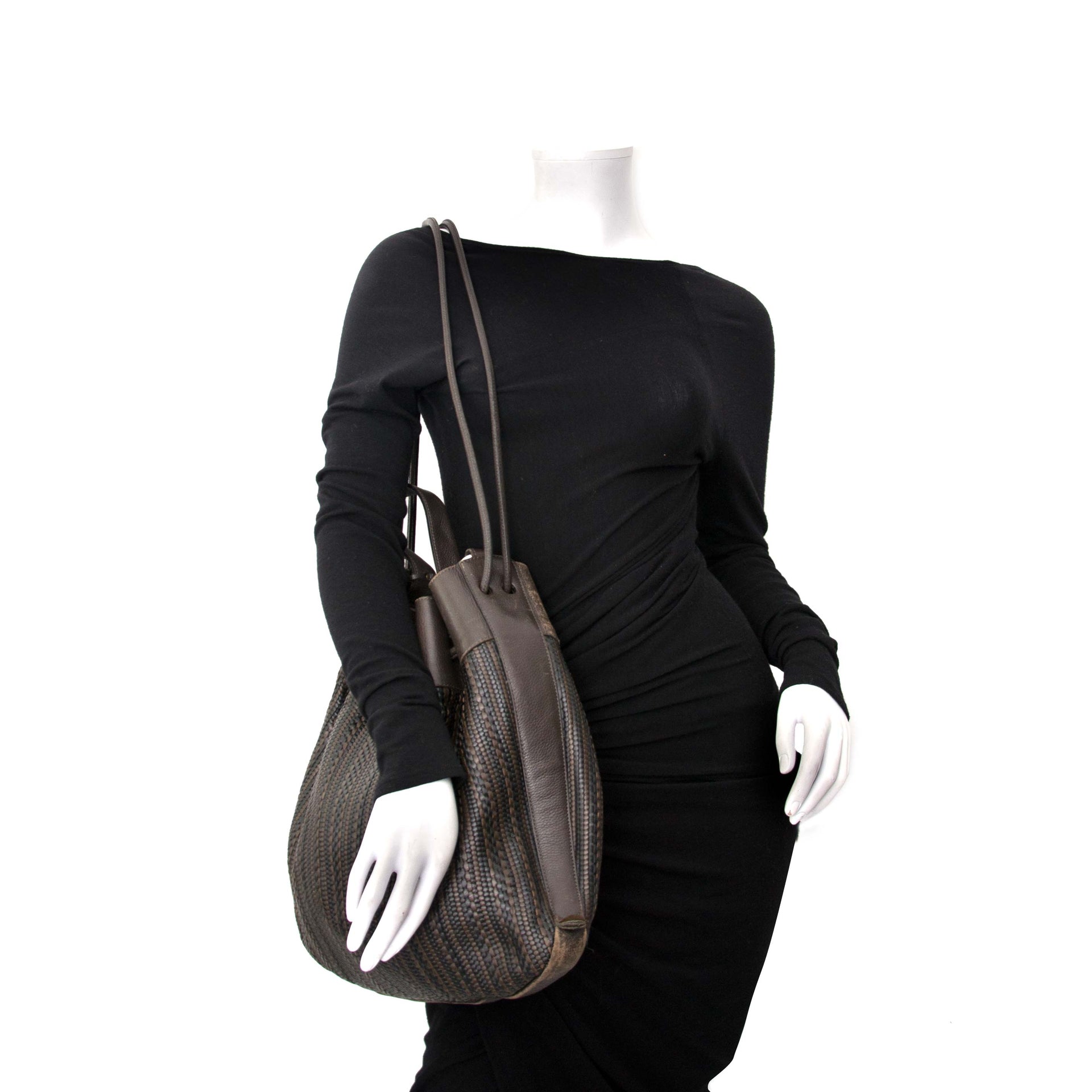 Delvaux Black Toile De Cuir Shoulderbag