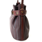 Delvaux Bordeaux Toile De Cuir Calicot now for sale at labellov vintage fashion webshop belgium