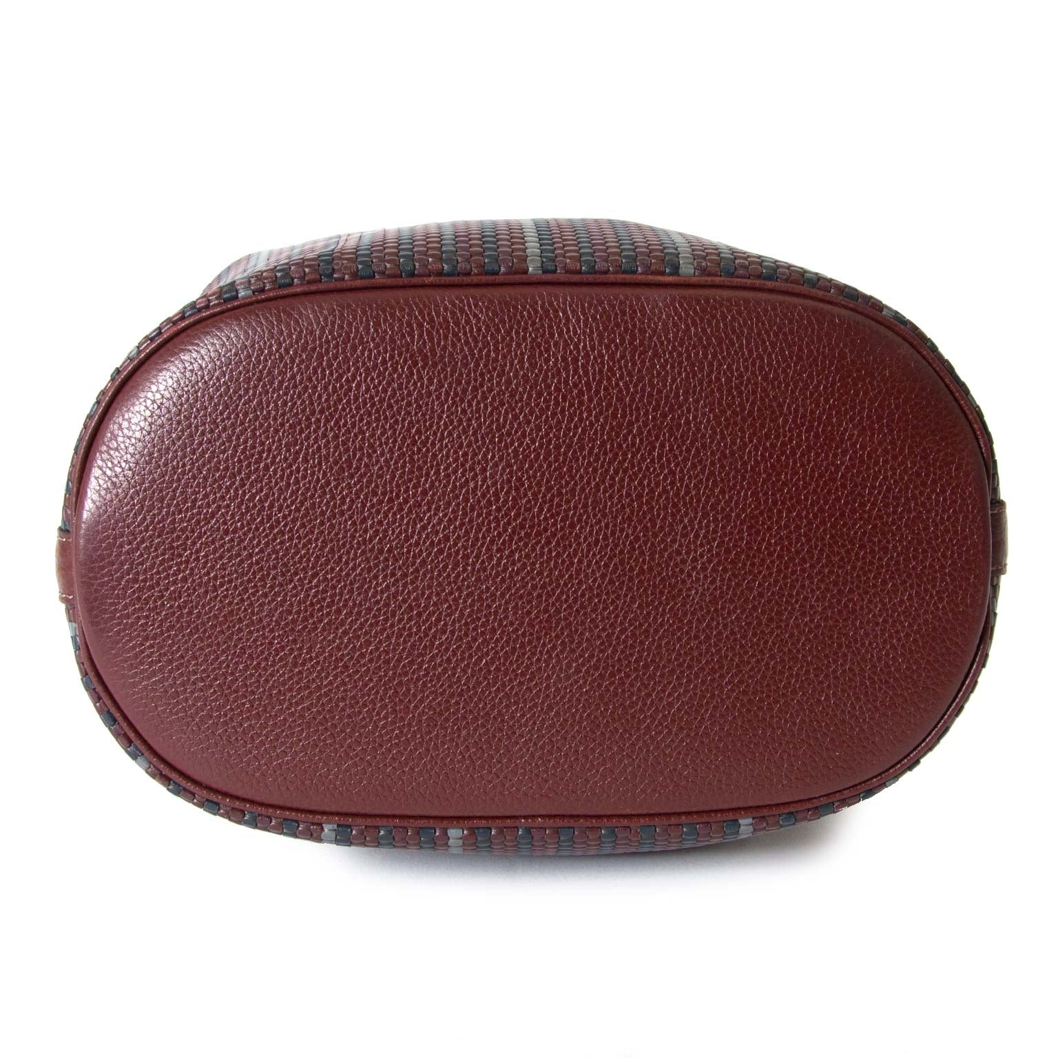 Delvaux Bordeaux Toile De Cuir Calicot now for sale at labellov vintage fashion webshop belgium