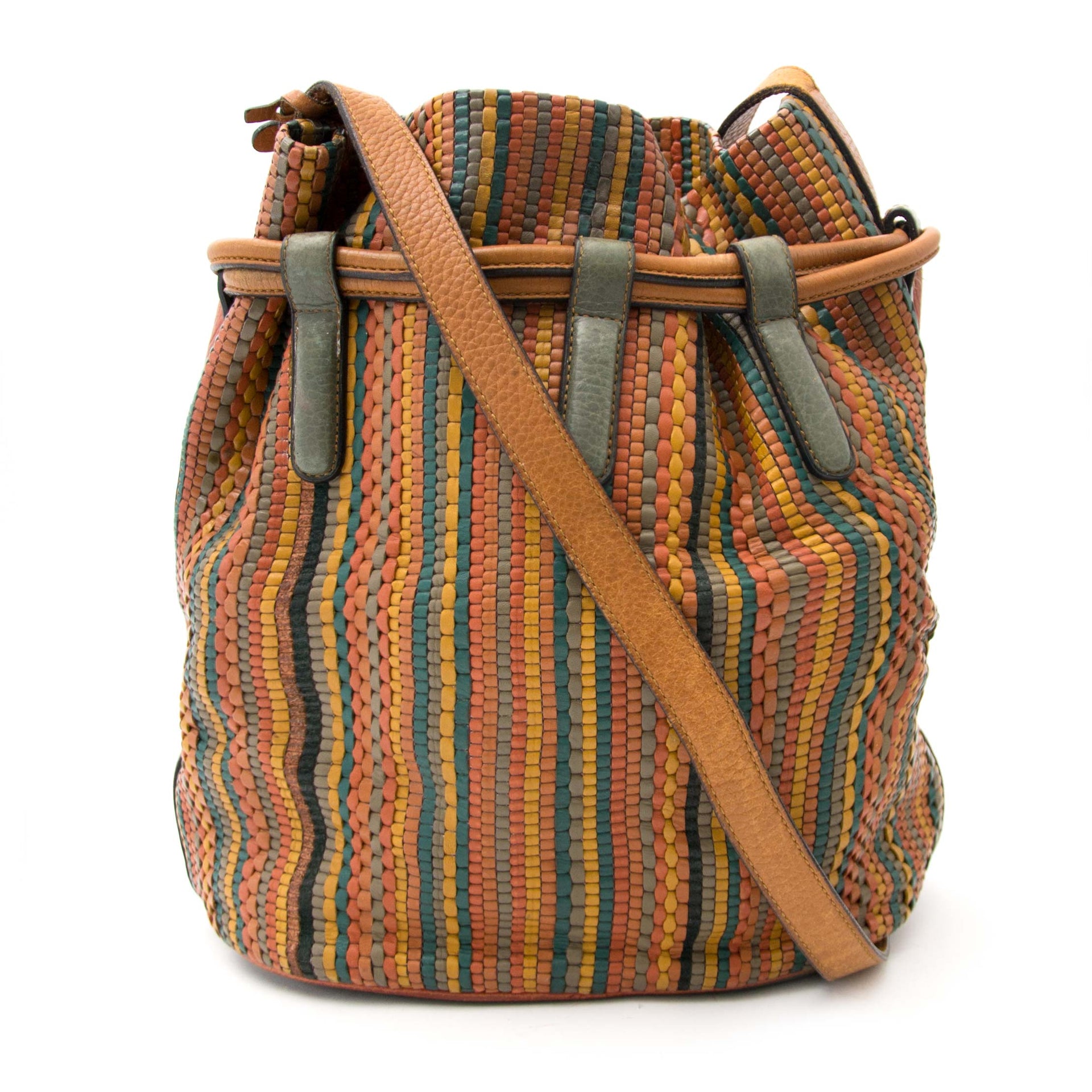Koop online authentieke tweedehands Delvaux bucket bag