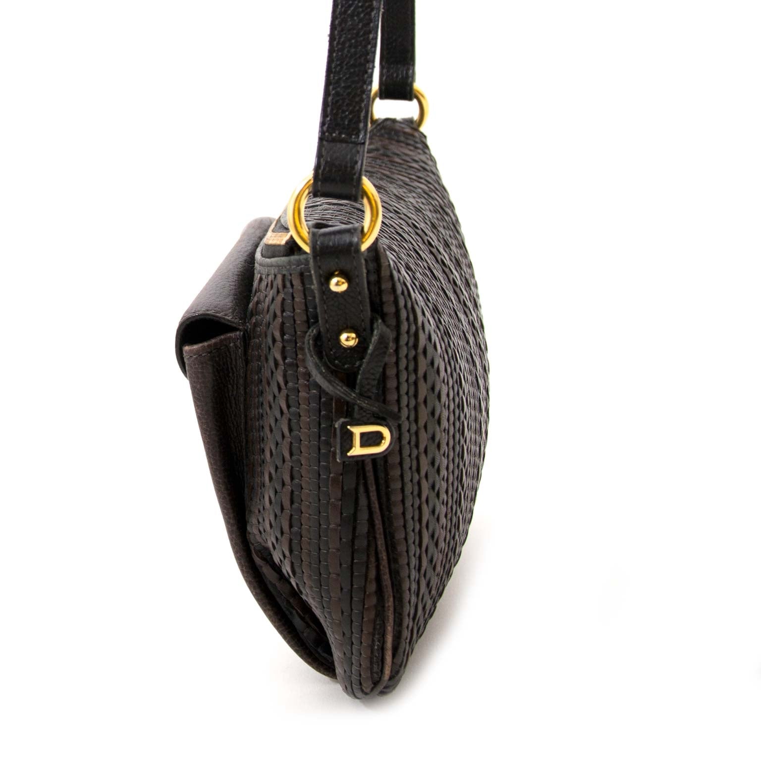 achetez secondmain Delvaux Brown Toile De Cuir Shoulderbag chez labellov