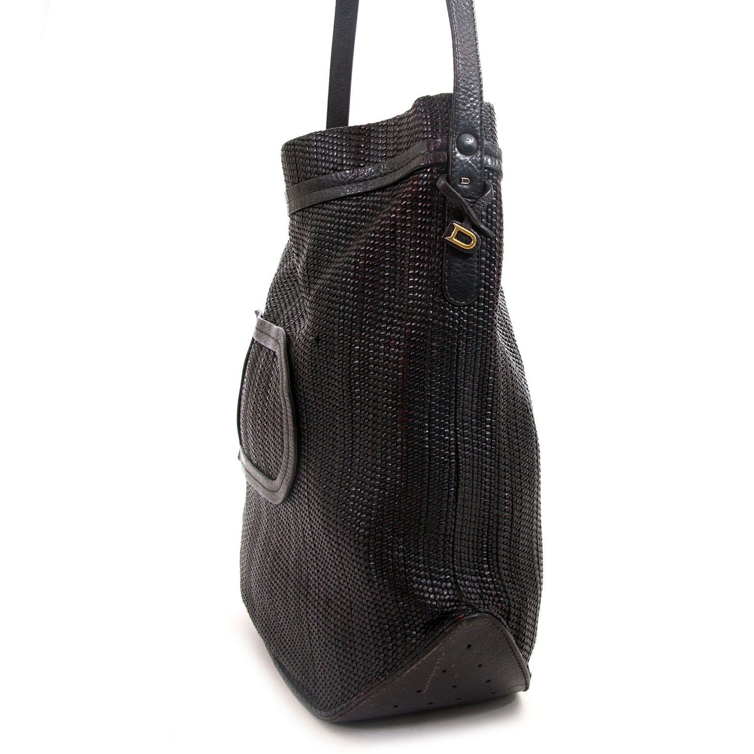 Delvaux Le Pin Toile De Cuir Multicolor Shoulder Bag now for sale at labellov vintage fashion webshop belgium for the lowest price