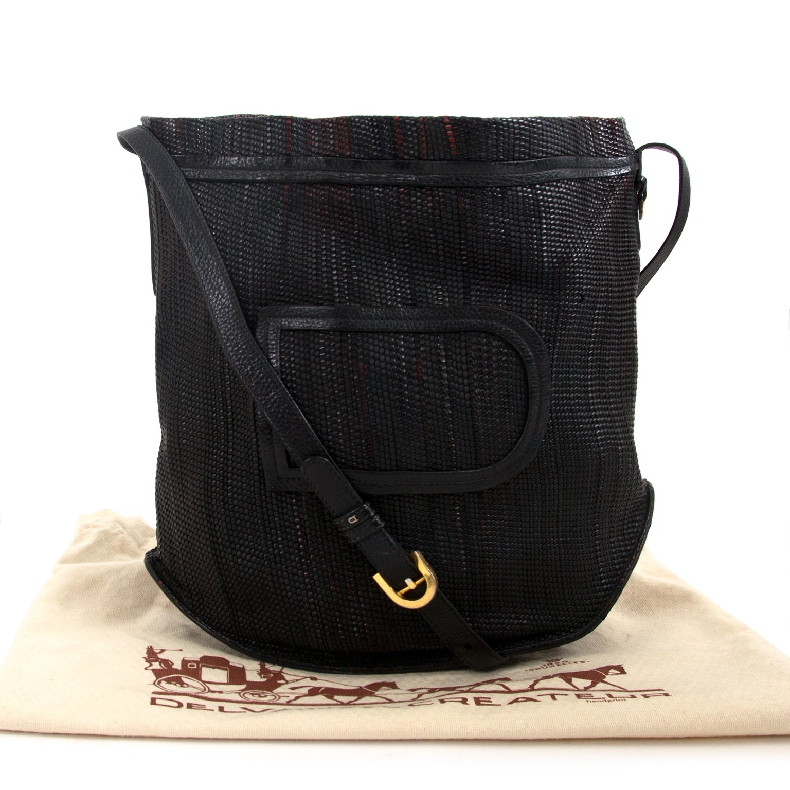 Delvaux Le Pin Toile De Cuir Multicolor Shoulder Bag now for sale at labellov vintage fashion webshop belgium for the lowest price