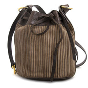 delvaux beige toile de cuir drawstring bucket bag now for sale at labellov vintage fashion webshop belgium