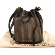 delvaux beige toile de cuir drawstring bucket bag now for sale at labellov vintage fashion webshop belgium