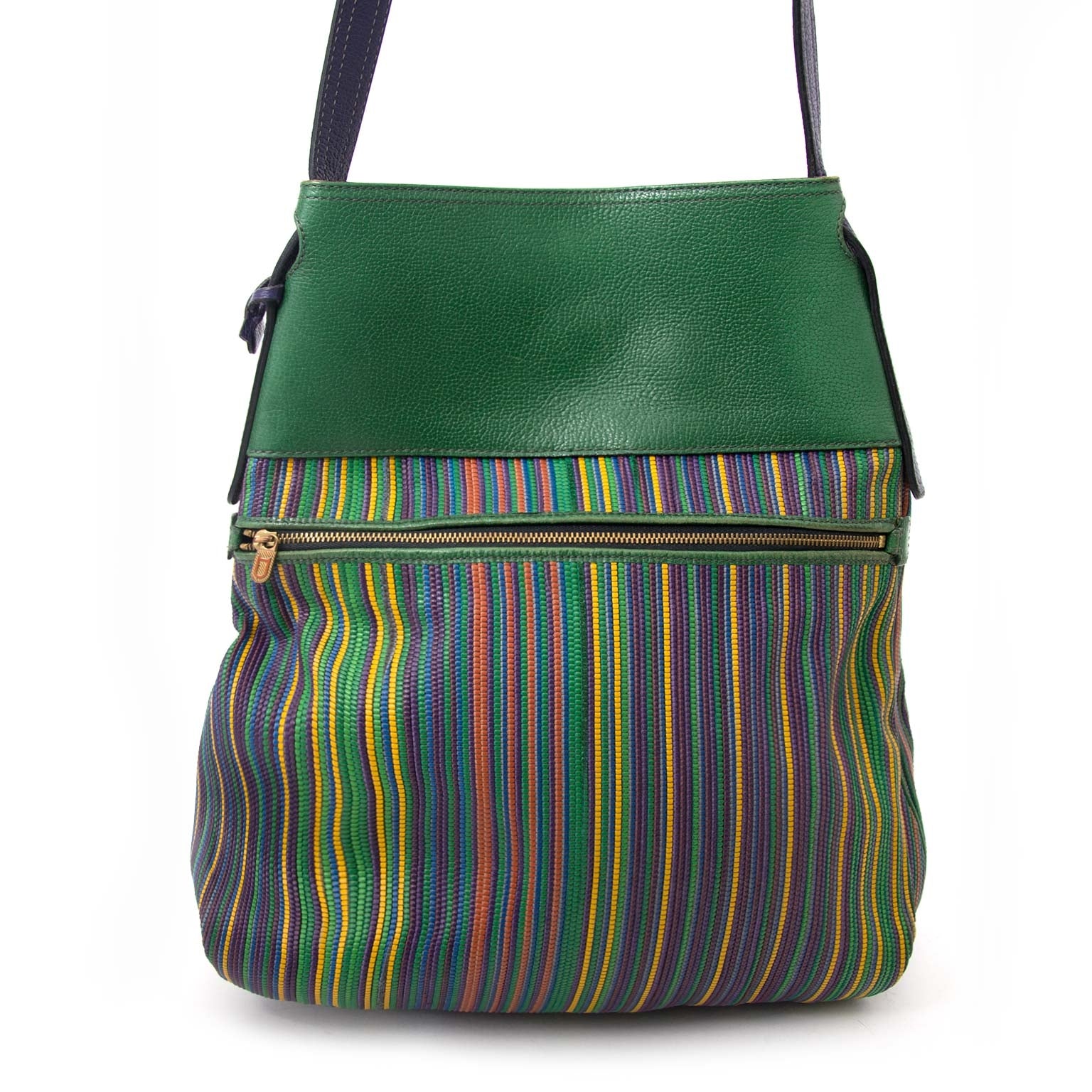 Delvaux Multicolor Toile De Cuir Bucket Bag