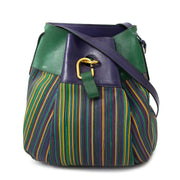 Delvaux Multicolor Toile De Cuir Bucket Bag