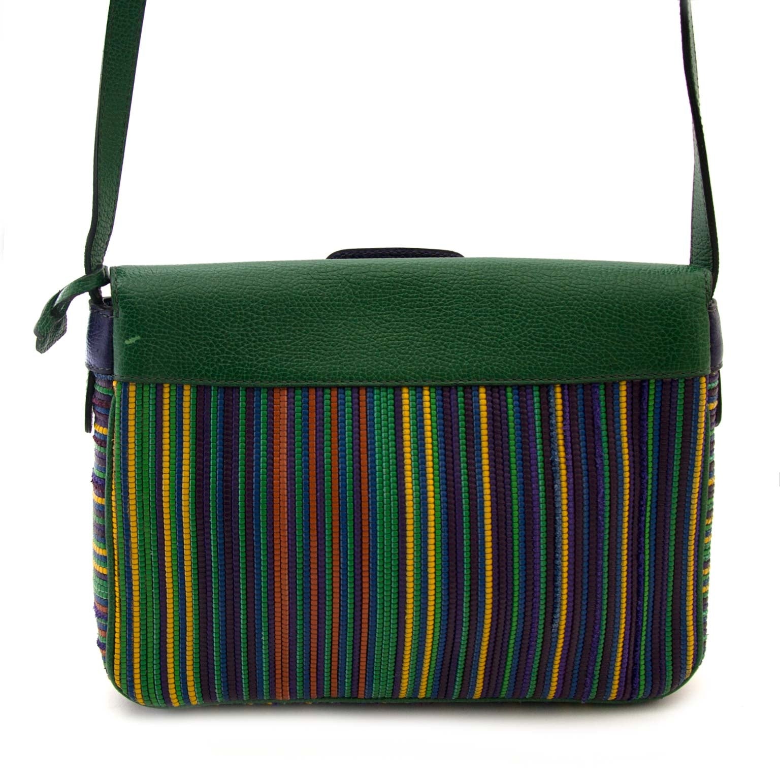authentic Delvaux Multicolor Toile de Cuir Crossbody Bag for sale at labellov