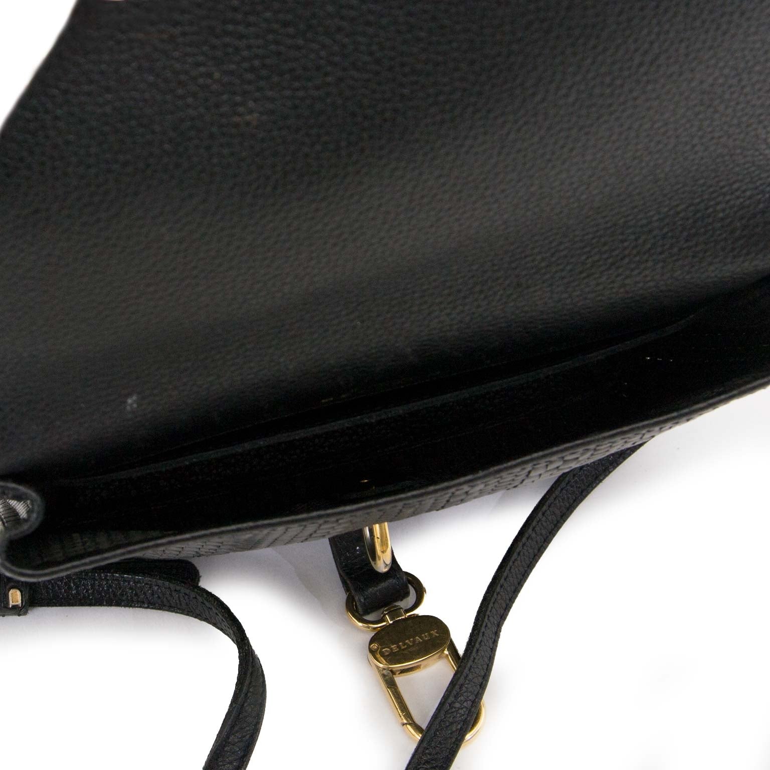 Delvaux Black Toile De Cuir Cross Body Bag nu te koop bij labellov.com