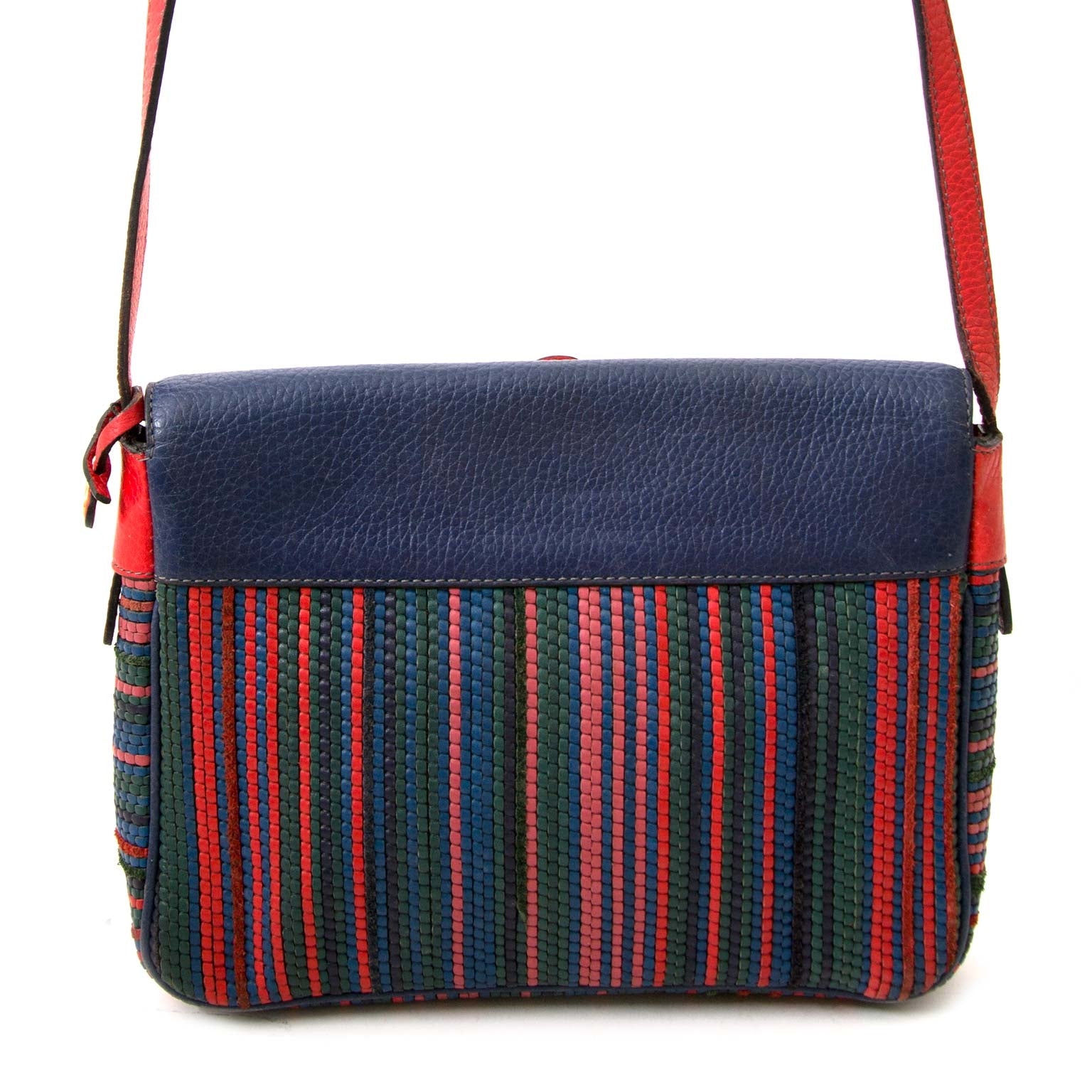 koop veilig online tegen de beste prijs Delvaux Multicolor Toile De Cuir Crossbody Bag