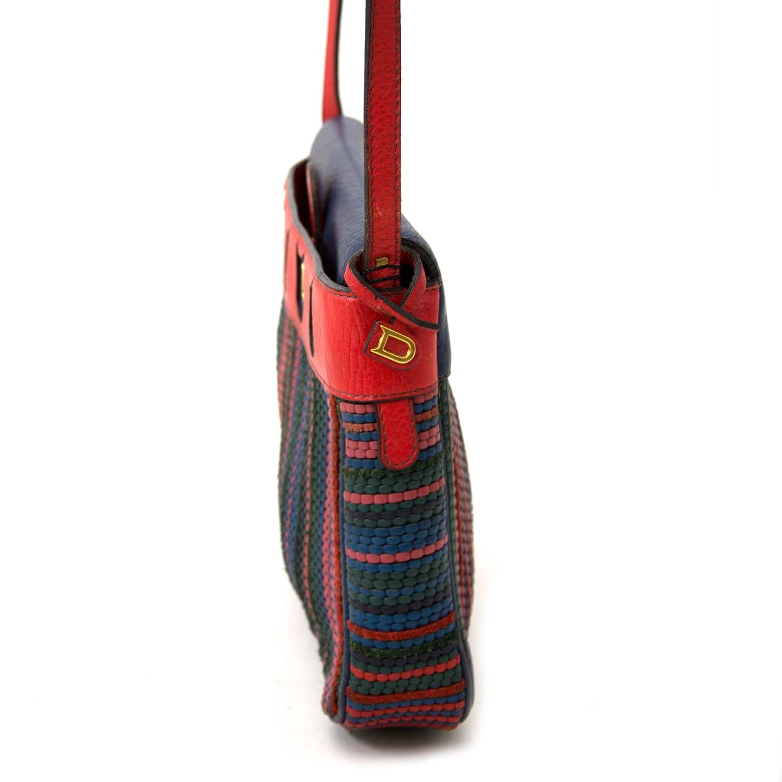 shop safe online secondhand Delvaux Multicolor Toile De Cuir Crossbody Bag