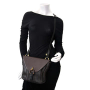 Delvaux Brown Toile de Cuir Crossbody Bag for sale online at Labellov