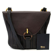 Delvaux Brown Toile de Cuir Crossbody Bag