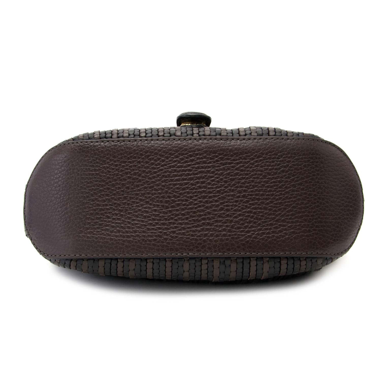 Sac bandoulière Delvaux en toile de cuir marron