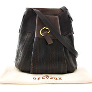 Real dark brown Delvaux Toile de cuir Faust now on lwww.labellov.com at the best price