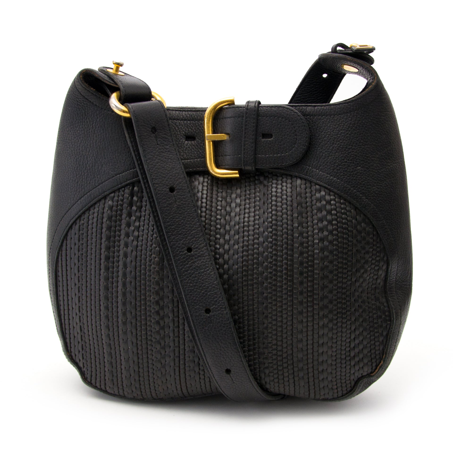 Delvaux Black Toile de Cuir Shoulder Bag for sale online