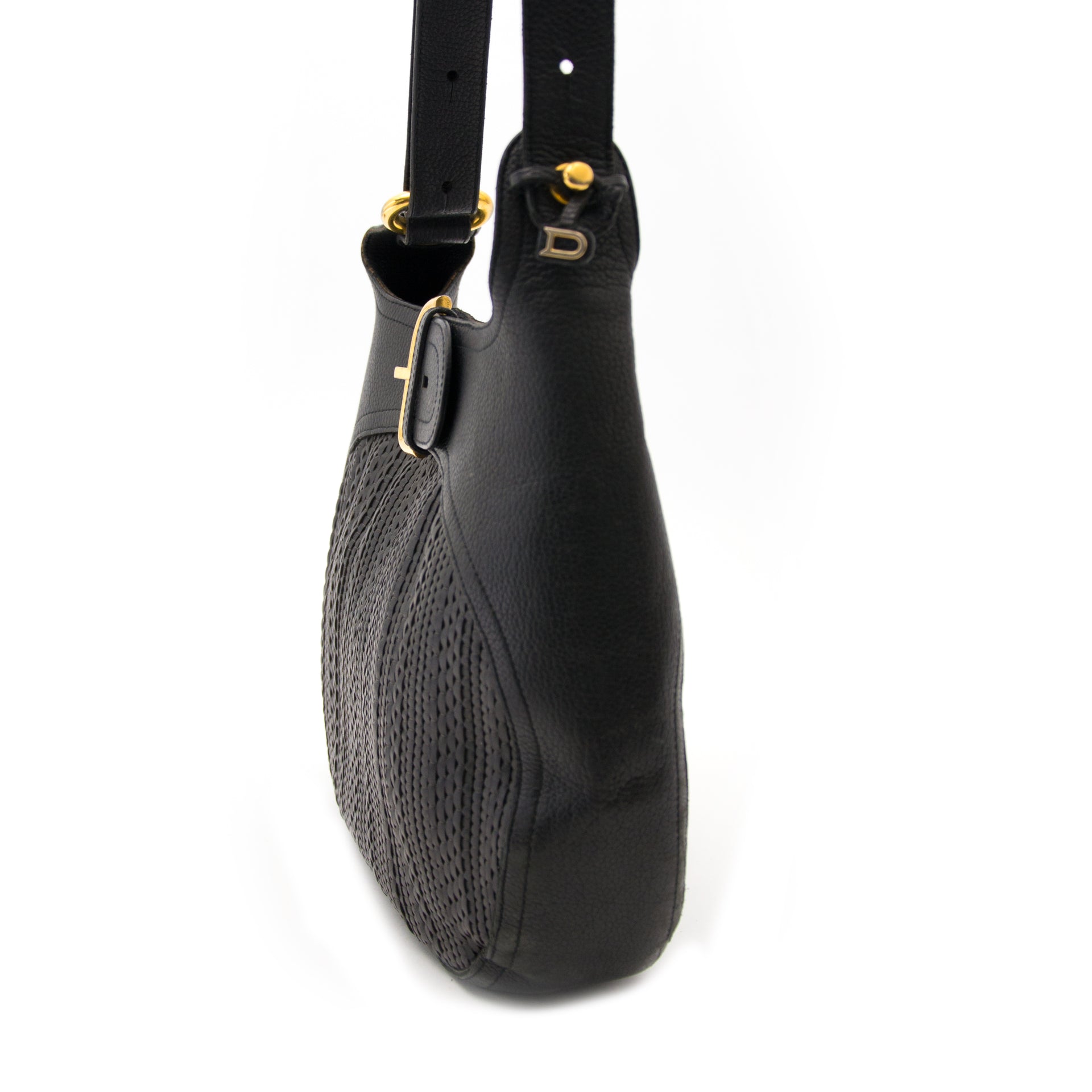 Buy and sell your Delvaux Black Toile de Cuir Shoulder Bags