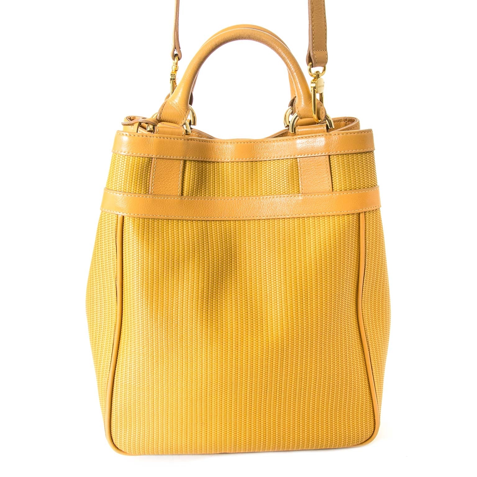 Delvaux Ocher Box Shoulder Bag now for sale at labellov vintage fashion webshop belgium