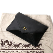 delvaux patent black envelope pochette now for sale at labellov vintage fashion webshop belgium