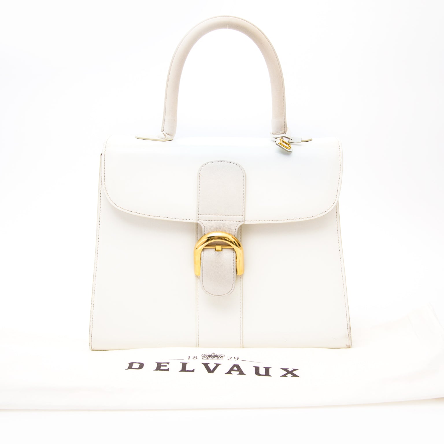 2de hands 100% authentieke Delvaux Brillant MM GHW Bicolor Bag aan de beste prijs