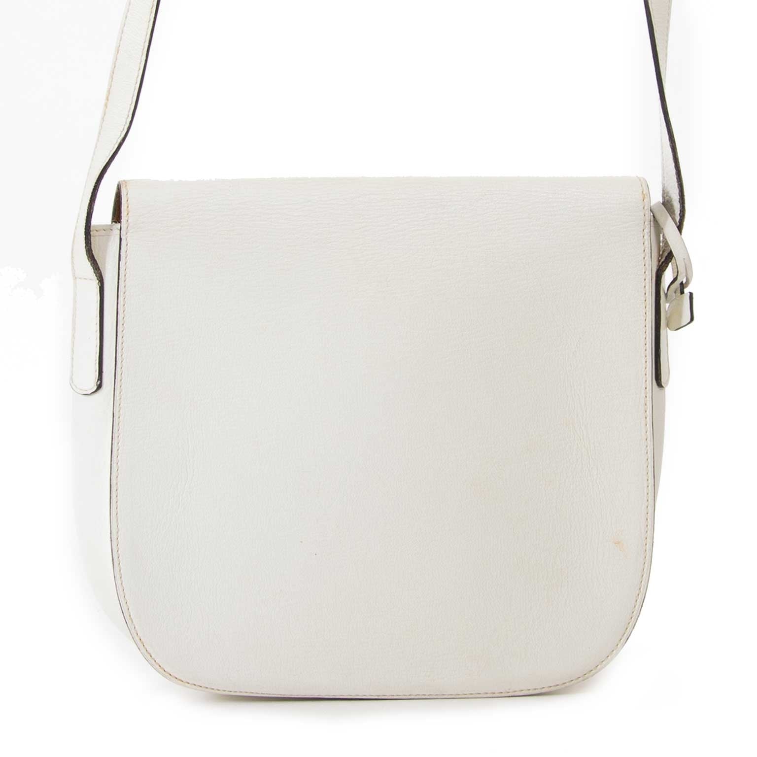 shop safe online secondhand Delvaux White 'D' Crossbody Bag