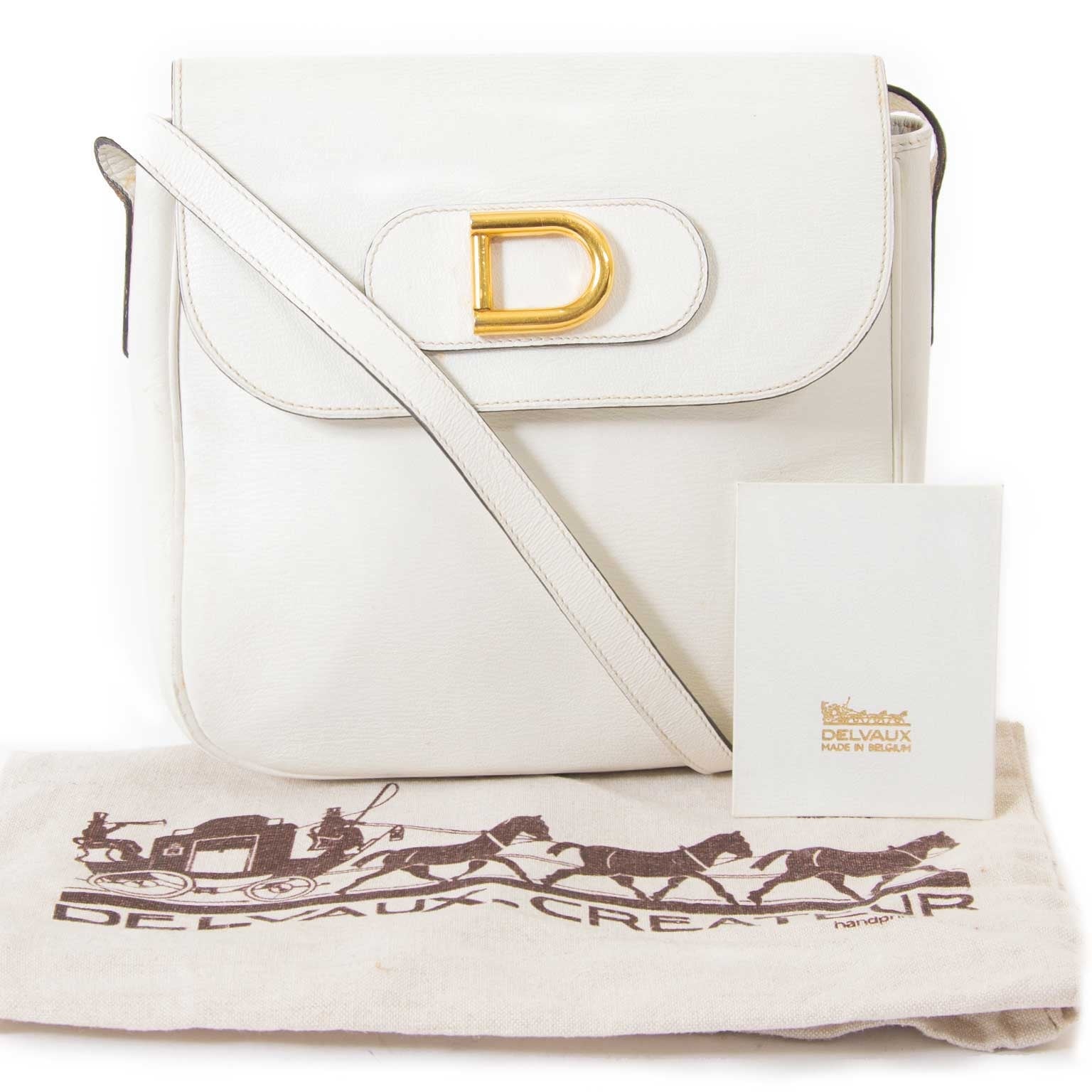 Delvaux White 'D' Crossbody Bag online secondhand luxury Delvaux White 'D' Crossbody Bag