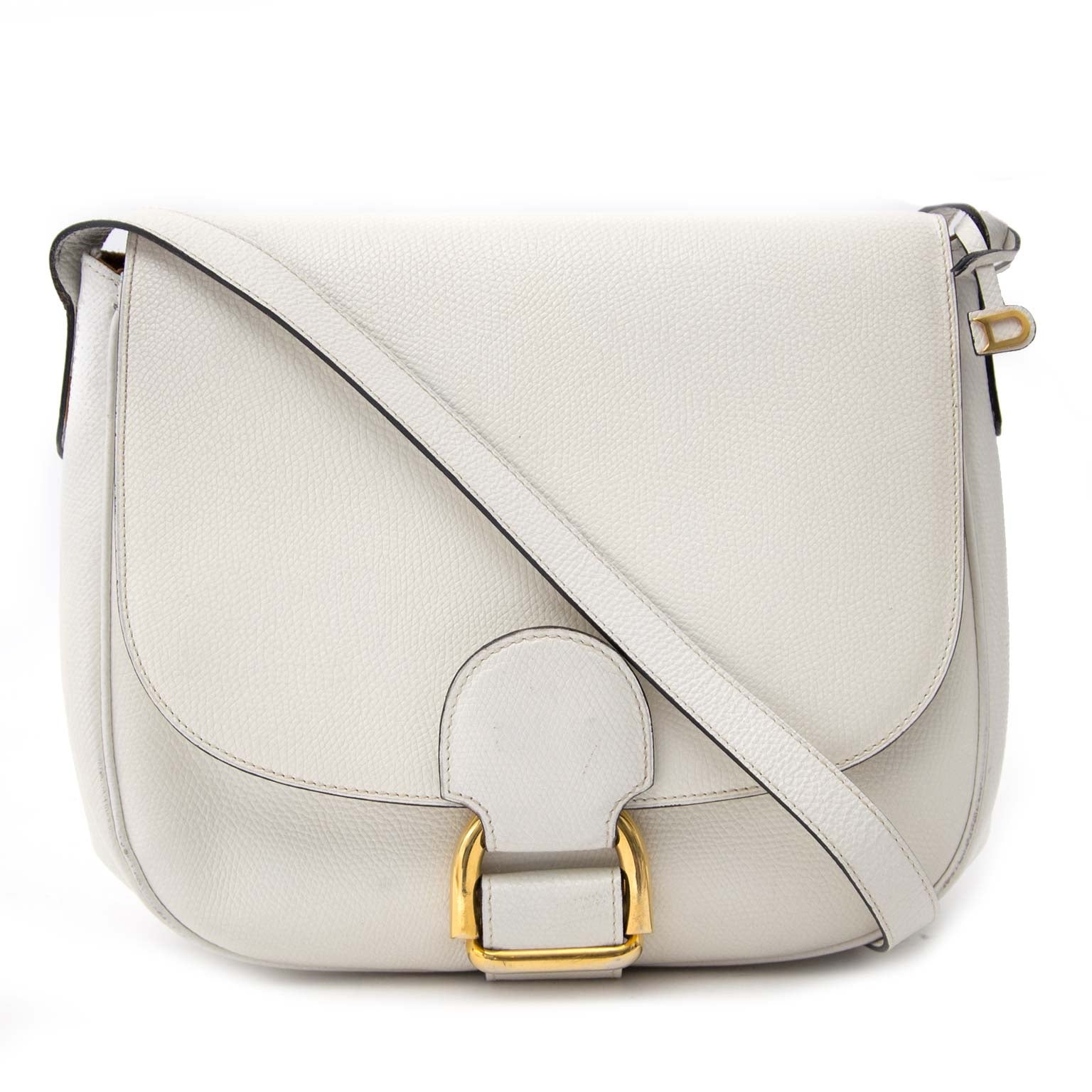 white pebbled leather bag of Delvaux for sale online