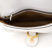 Delvaux White Pebbled Leather Shoulder Bag