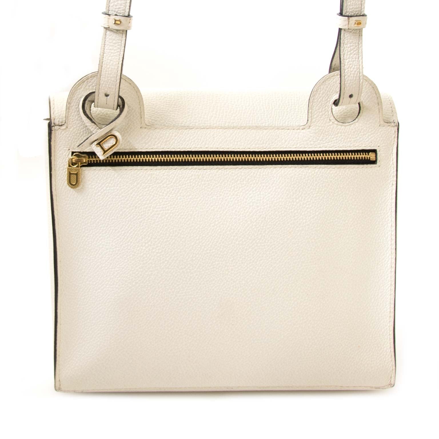 koop Delvaux White Leather Shoulderbag bij labellov en betaal veilig online