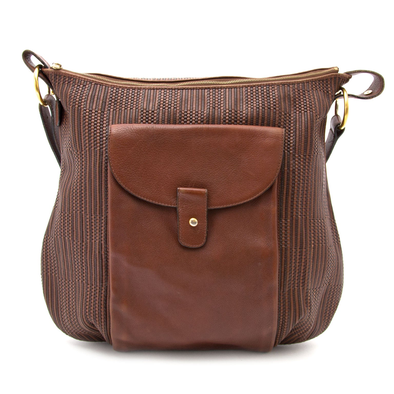 Op zoek naar een authentieke Delvaux Toile de Cuir Shoulder Bag